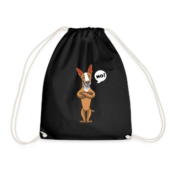 Stupide Podenco cadeau de chien - Sac de sport léger - noir - Devant
