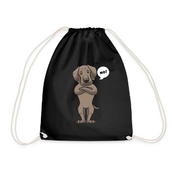 Chien de Weimaran stuer - Sac de sport léger - noir - Devant