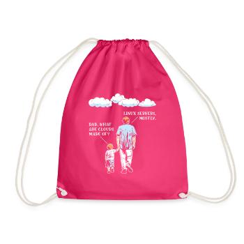 Aus Was Sind Clouds Programmierer Coder - Turnbeutel - Fuchsia - Vorne