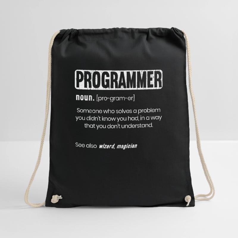 Lustige Programmierer Definition Coder Turnbeutel