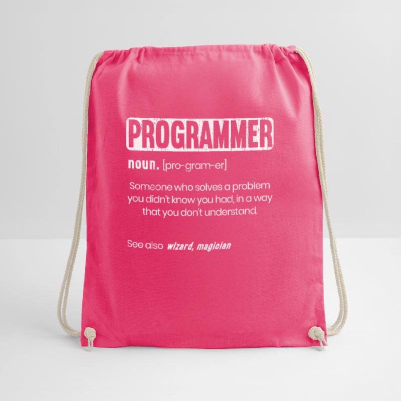 Funny Programmer Definition Coder Drawstring Bag