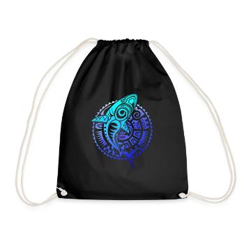 Tribal Requin Shark Plage Hawaï cadeau - Sac de sport léger - noir - Devant