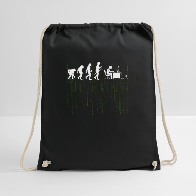 Evolution Computer Enticklung BrushIng Gift Drawstring Bag