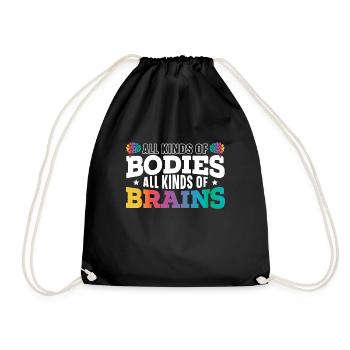 Tous les types de corps Tous les types de cerveaux - Sac de sport léger - noir - Devant