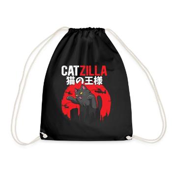 Catzilla Amoureux Des Chats Japonais Parodie Film - Sac de sport léger - noir - Devant