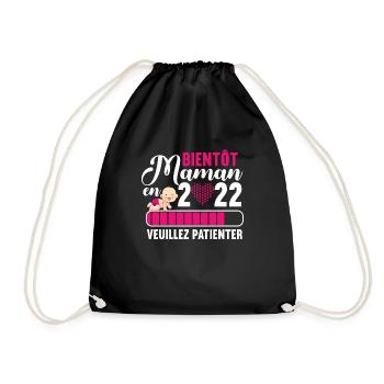 Bientôt Maman 2022 Future Mère Annonce Grossesse - Sac de sport léger - noir - Devant