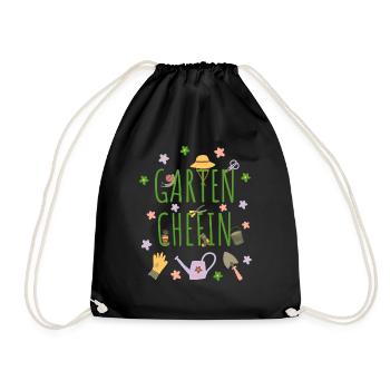 Garten Chefin Gärtnerin Geschenk Gartenarbeit Oma - Turnbeutel - Schwarz - Vorne