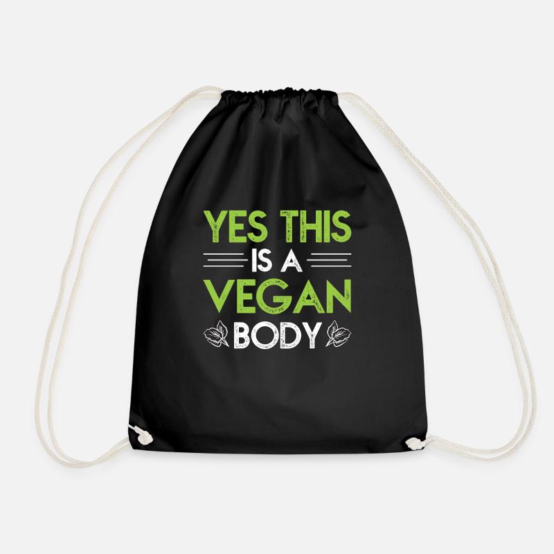 veganer Körper Vegan Veganer - Turnbeutel - Schwarz