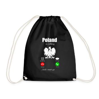 Pologne - Sac de sport léger - noir - Devant