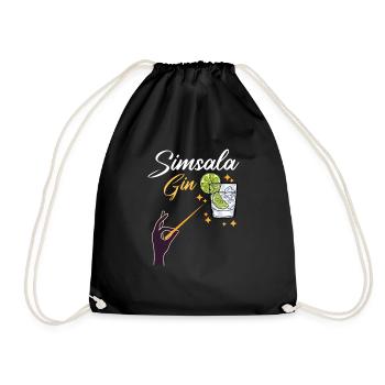 Gin - Gin Cocktail Gin Trinker Geschenk Shirt - Turnbeutel - Schwarz - Vorne