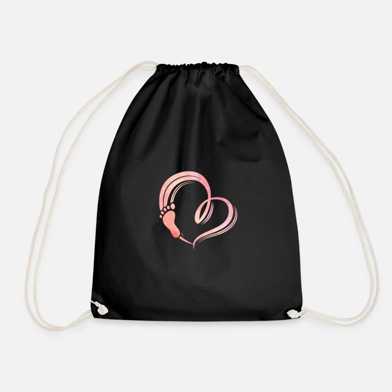 Feet heart - Turnbeutel - Schwarz