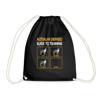 Guide australien de berger au chien d’entraînement Obedienc - Sac de sport léger - noir - Devant