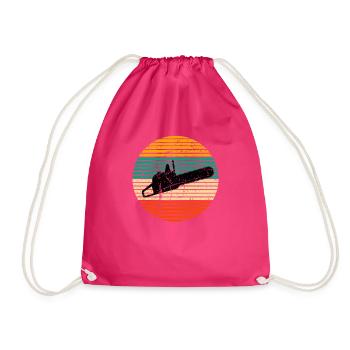 Bûcheron forestier bois scie à chaîne - Sac de sport léger - fuchsia - Devant
