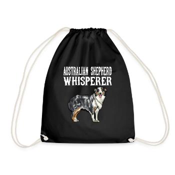 Amant australien drôle de crabot de whisperer de berger - Sac de sport léger - noir - Devant