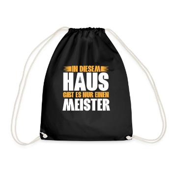 Hausmeister In Diesem Haus Gibt Es Nur Einen - Turnbeutel - Schwarz - Vorne
