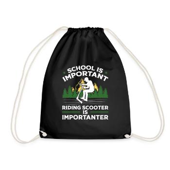 Cool Stunt Scooter Scooter Skater Gift - Drawstring Bag - black - Front
