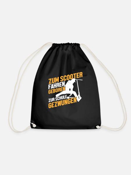 Cooles Stunt Scooter Tretroller Skater Geschenk - Turnbeutel - Schwarz