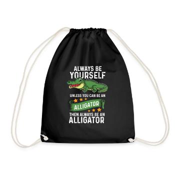 Alligator - Turnbeutel - Schwarz - Vorne