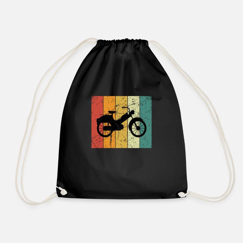 Mofa Moped Mofafahrer Mopedfahrer Mopeds Mokick - Turnbeutel - Schwarz