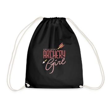 Archery Girl Funny Archery Lover - Sac de sport léger - noir - Devant