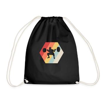 Gym Squad Pumps Bodybuilding Strength Training - Drawstring Bag - black - Front