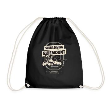 Sidemount Diving Cave Diving Gift no limits - Drawstring Bag - black - Front