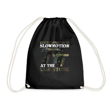 Romantic Walks The Gun Store For Gun Or Ammo Lover - Turnbeutel - Schwarz - Vorne