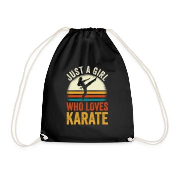 Karaté Une seule fille, Le Karaté Aime - Sac de sport léger - noir - Devant