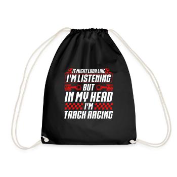 Drag Racing Race Car Guy Tuner Auto Geschenke - Turnbeutel - Schwarz - Vorne