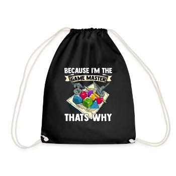 Role Playing Dice - Drawstring Bag - black - Front