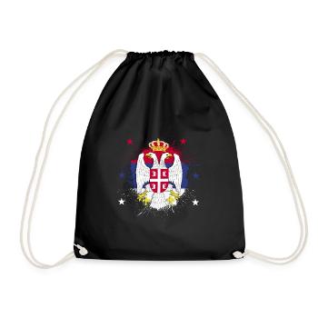 Serbie - Sac de sport léger - noir - Devant