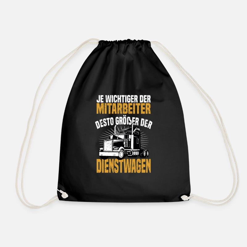 LKW Fernfahrer Fahrer Trucker Spedition Geschenk - Turnbeutel - Schwarz