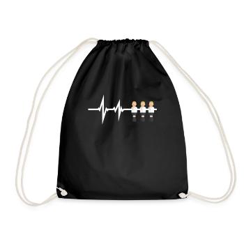 Gift Idea Table Football Kicker Design - Drawstring Bag - black - Front