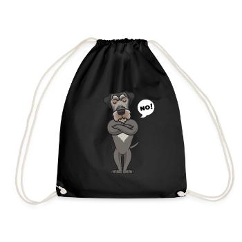 Sturer Irish wolfhound dog funny dog possessions - Drawstring Bag - black - Front