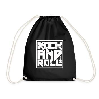 Rock and roll - Drawstring Bag - black - Front