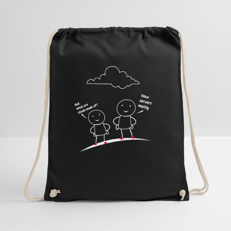 Clouds from Linux servers Drawstring Bag