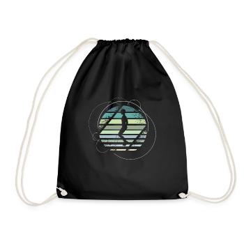 Rope Jumping Retro - Drawstring Bag - black - Front