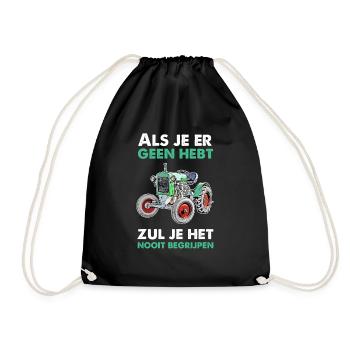 Trekker Oldtimer Design Nederlands - Turnbeutel - Schwarz - Vorne
