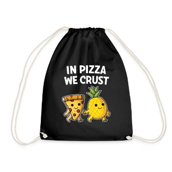 Hawaiian Pizza Pizza Hawaii Funny Pizza & - Drawstring Bag - black - Front