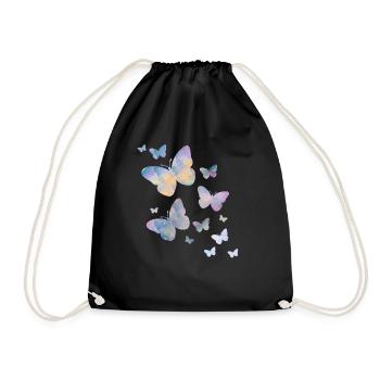 Schmetterling Schmetterling Tier bunt Farbe - Sac de sport léger - noir - Devant