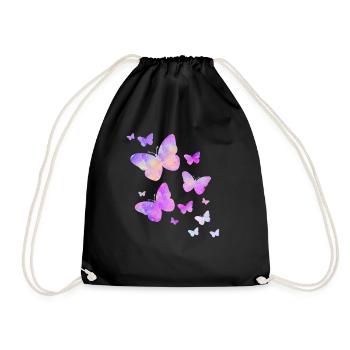 papillon papillon animal coloré couleur - Sac de sport léger - noir - Devant