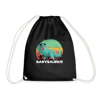 Babysaurus - Bébé dinosaure Dino Unicorn - Sac de sport léger - noir - Devant
