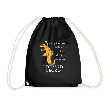 Pense à mon Léopard, le lézard reptile - Sac de sport léger - noir - Devant