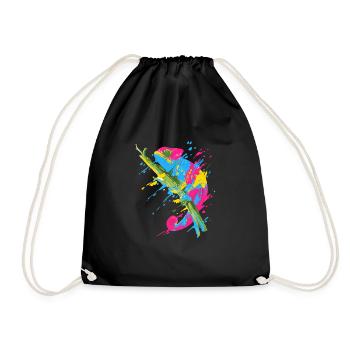 Pansexual Pride Funny Design Colors by PANSEXUAL - Drawstring Bag - black - Front