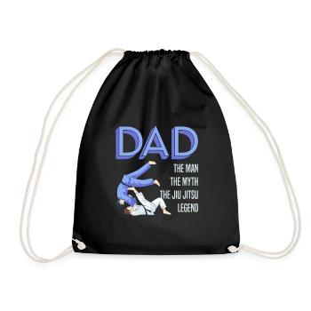 Jiujitsu Dad The Man The Myth The Jiu Jitsu Leg - Drawstring Bag - black - Front