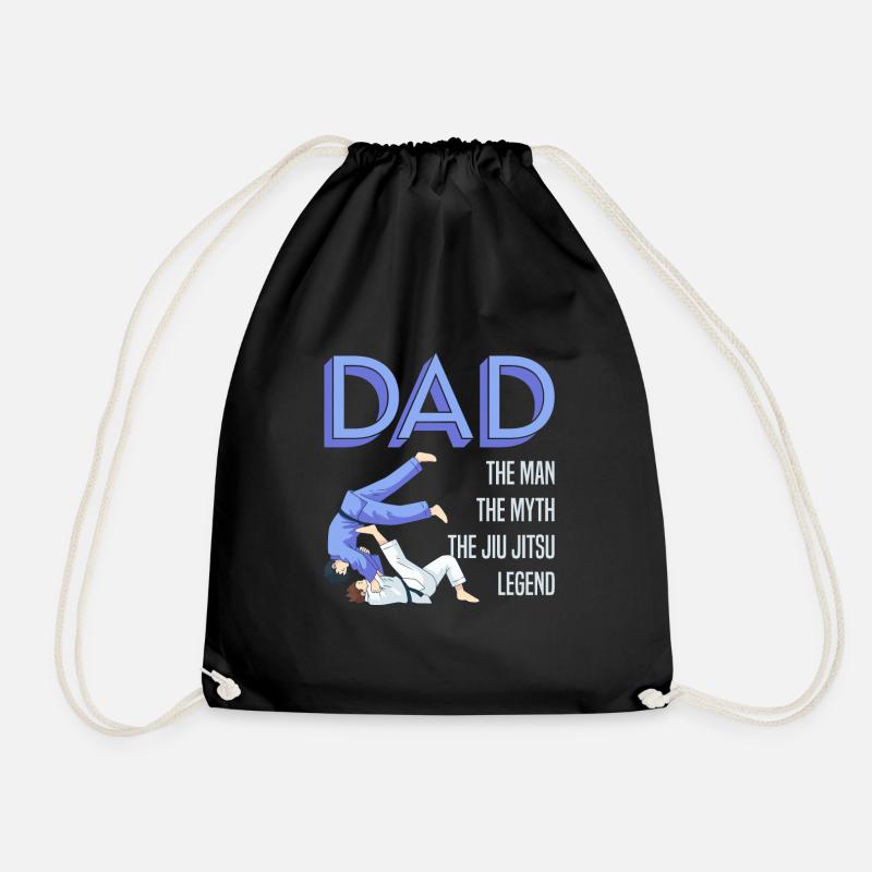 Jiujitsu Dad The Man The Myth The Jiu Jitsu Leg - Drawstring Bag - black
