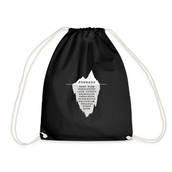Success Motivation Entrepreneur Gift - Drawstring Bag - black - Front