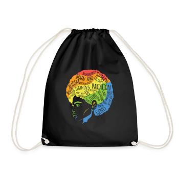 Life Embrace Neurodiversity Brain ADHD-Bewu - Drawstring Bag - black - Front