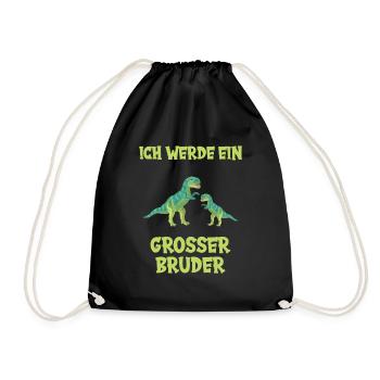 Ich werde großer Bruder - Turnbeutel - Schwarz - Vorne