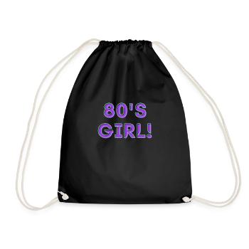 80's Girl - Turnbeutel - Schwarz - Vorne